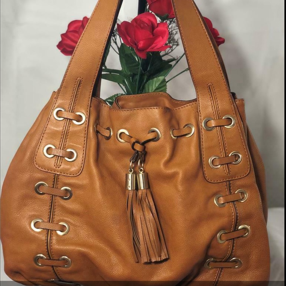 Michael Kors Astor Grommeted Laced Hobo
